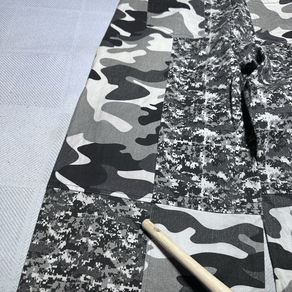 Akira Cargo Pants Womens‎ Multi Camo Baggy Wide Leg High Rise Y2K Streetwear - Picture 9 of 15